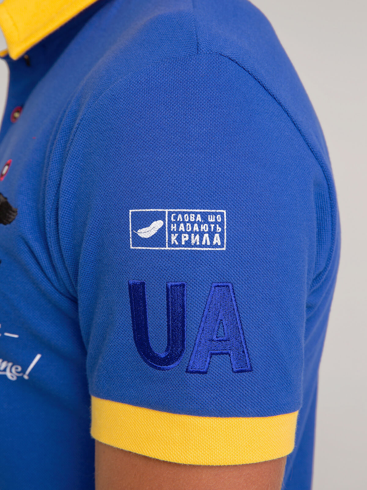 Men's Polo Shirt Taras Shevchenko. Color navy blue. 3.
