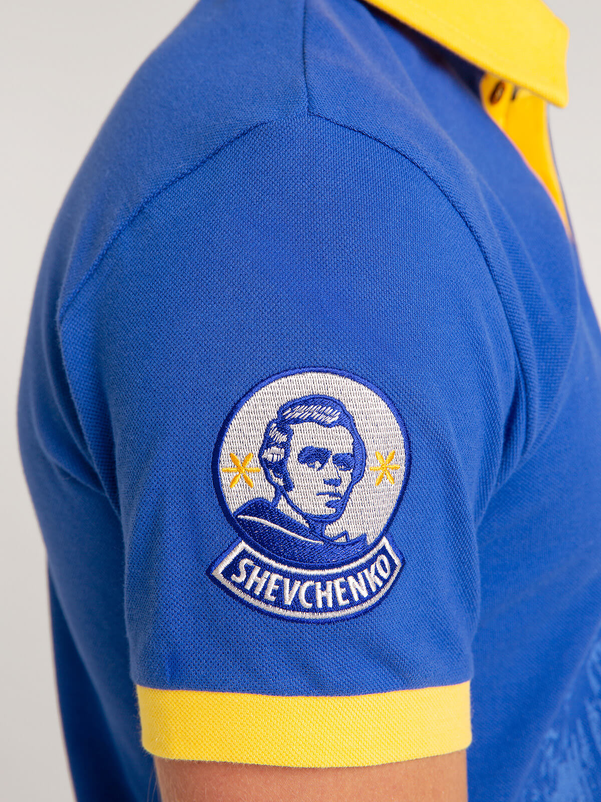 Men's Polo Shirt Taras Shevchenko. Color navy blue. 2.
