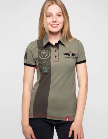 Women's Polo Shirt 16 Brigade. Color khaki. .