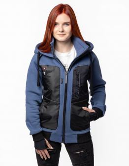 Women's Hoodie Syla. Color denim. 1.