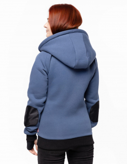 Women's Hoodie Syla. Color denim. 1.