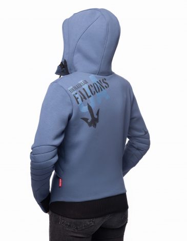 Women's Hoodie Ukrainian Falcons. Color denim. .