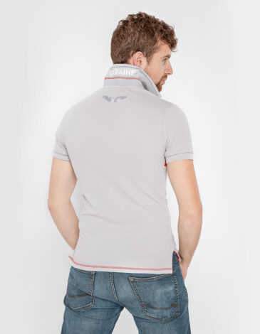 Men's Polo Shirt Wings. Color light-gray. 11.