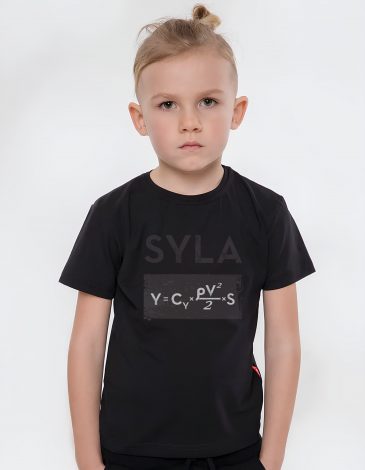 Kids T-Shirt Syla. Color black. .