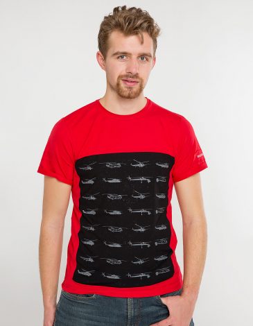 Men's T-Shirt Sikorsky. Color red. .