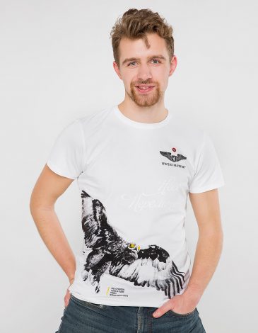 Men's T-Shirt Eagle. Color white. .