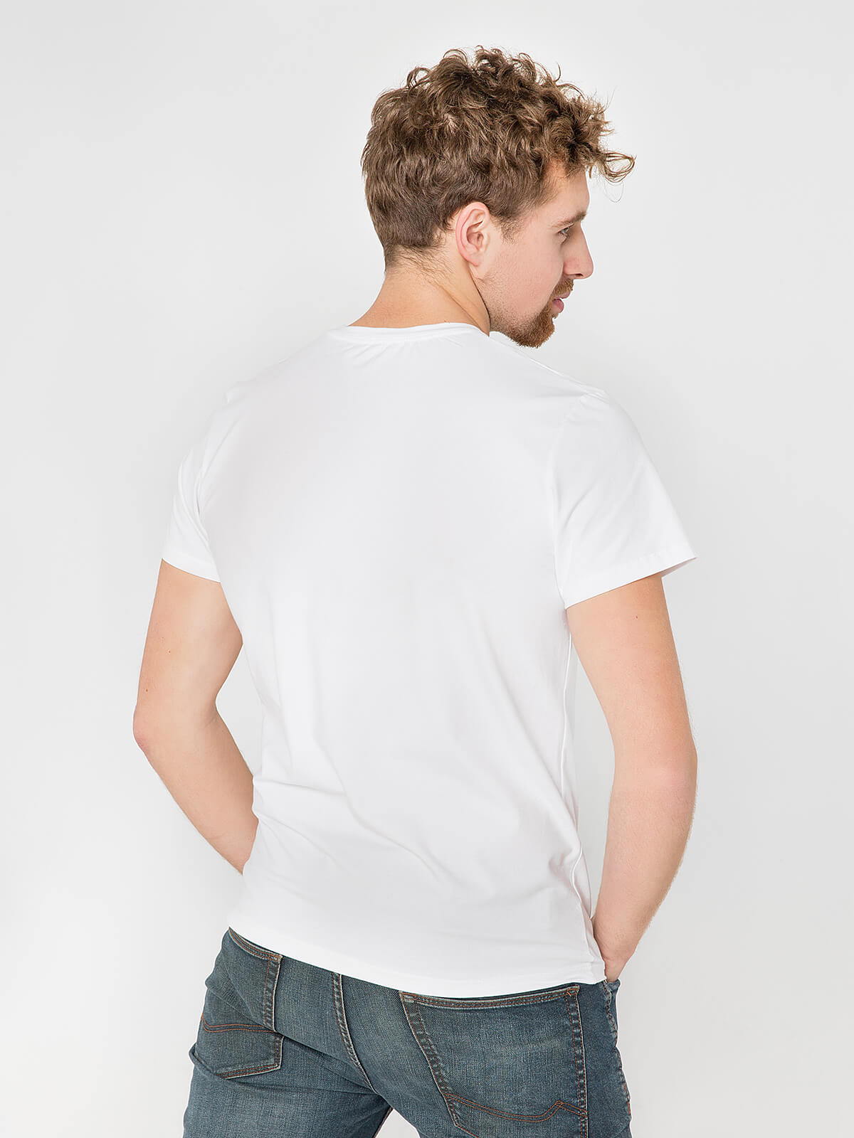Men's T-Shirt Falcon. Color white. 1.