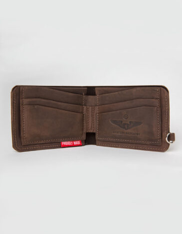 Wallet Roundel. Color brown. .