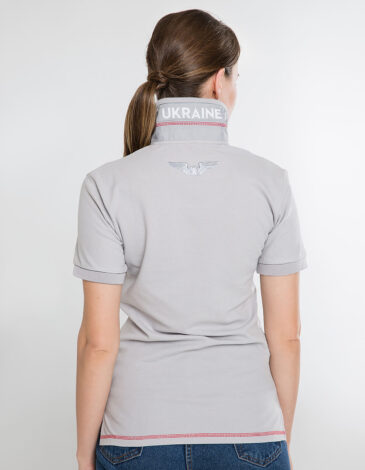 Women's Polo Shirt Wings. Color light-gray. 11.