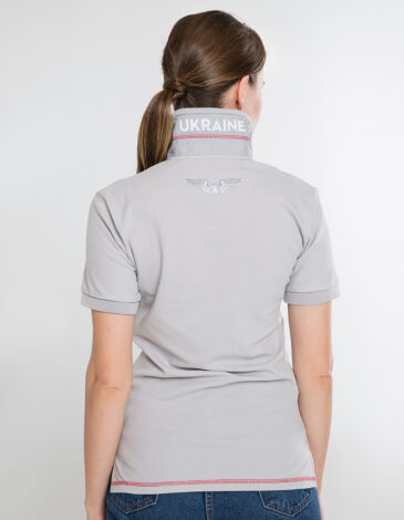 Women's Polo Shirt Wings. Color light-gray. 7.