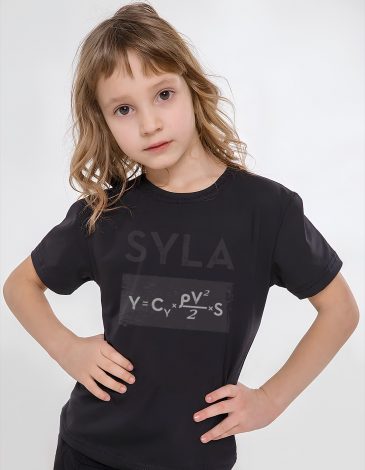 Kids T-Shirt Syla. Color black. .