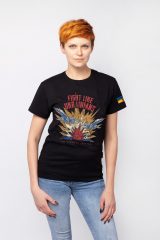 Women's T-Shirt Fight Like Ukrainians. .