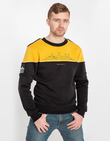 Men's Sweatshirt Marmarosy. Color yellow. .