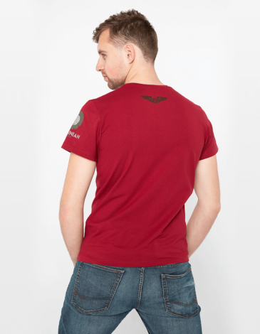 Men's T-Shirt Mig-29. Color claret. Unisex T-shirt (men’s sizes).