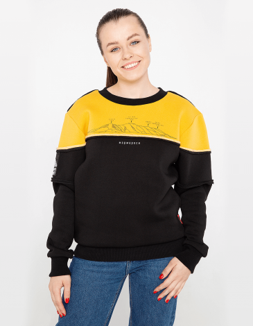 Women's Sweatshirt Marmarosy. Color yellow. .