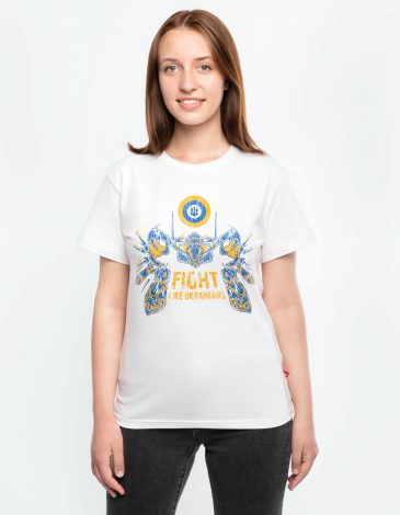 Women's T-Shirt Flu. Color off-white. .