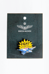Pin Fight Like Ukrainian. Material: metal  Width — 30 mm
Height — 22 mm.
