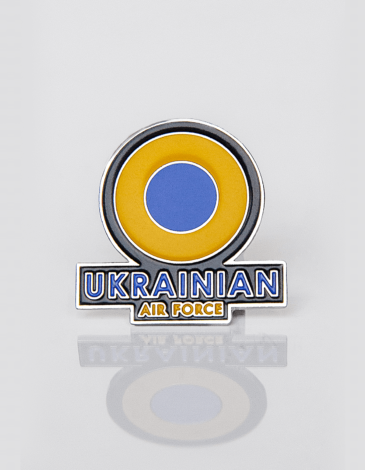 Pin Uaf. Color dark blue. .