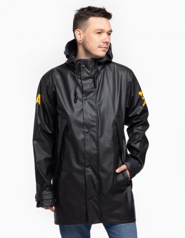 Men's Raincoat From Lviv With Rain. Color black. 2.