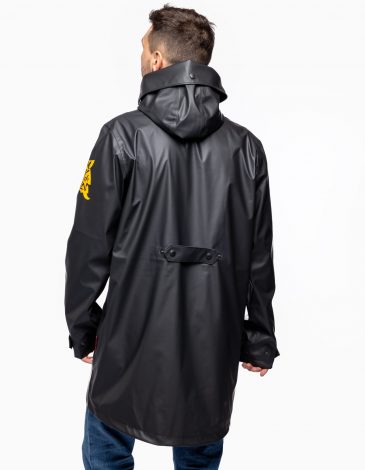 Men's Raincoat From Lviv With Rain. Color black. 2.