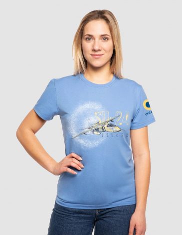 Жіноча Футболка Su-24. Колір блакитний. .