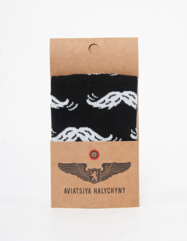 Socks Mustache. Color white. .