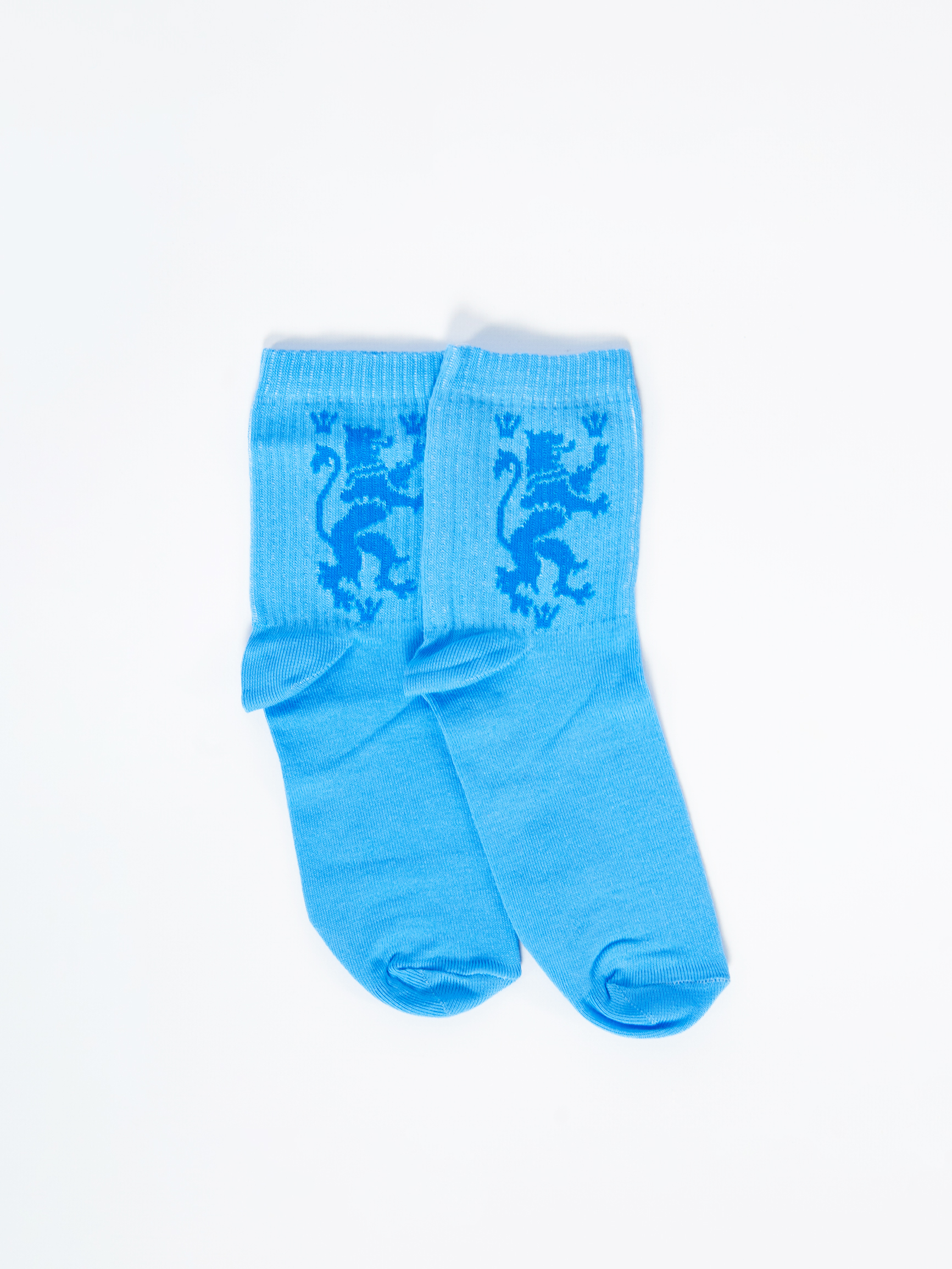 Socks Lion. Color sky blue. 2.
