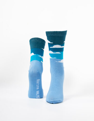 Socks Clouds. Color navy blue. .