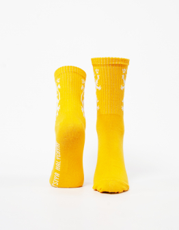 Socks Lion. Color yellow. 1.