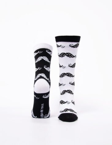 Socks Mustache. Color white. .