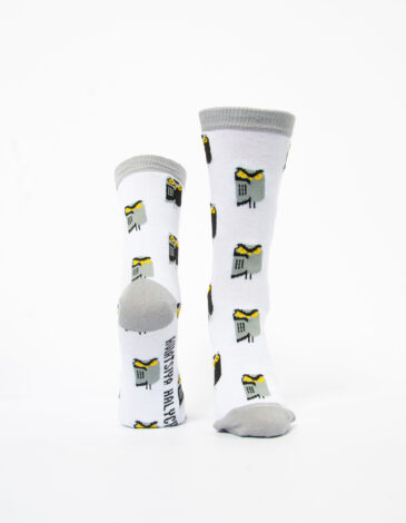 Socks Owl. Color white. Socks: unisex
Material: 95% cotton, 5% spandex.