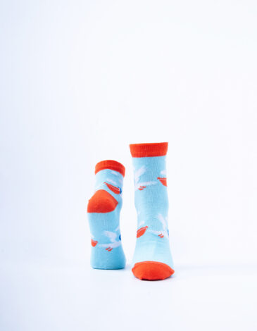 Kids Socks Pelican. Color sky blue. .