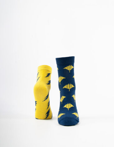 Kids Socks Stingray. Color yellow. .