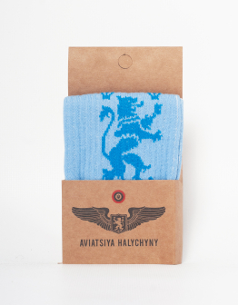 Socks Lion. Color sky blue. 2.
