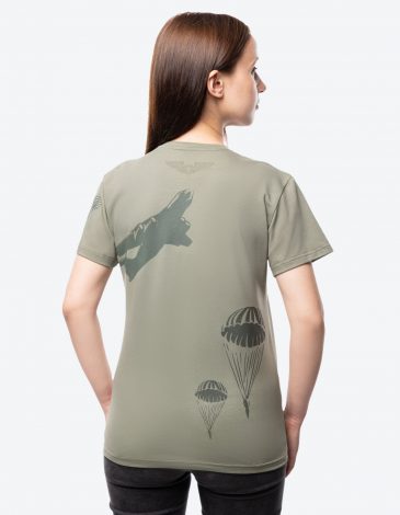 Women's T-Shirt Always First. Color khaki. .