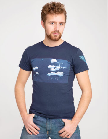 Men's T-Shirt Airborn. Color navy blue. .