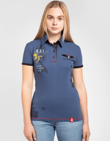 Koszulka Polo Dla Kobiet 831 Brygada. Kolor denim. .