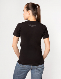 Жіноча Футболка Лев (Рондель). Колір чорний. 1.