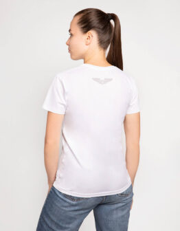 Women's T-Shirt Lion (Roundel). Color white. .