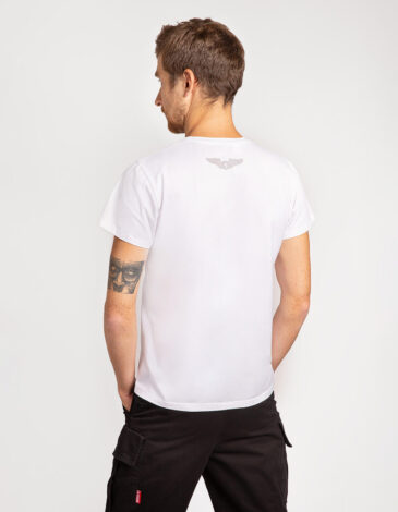 Men's T-Shirt Lion (Roundel). Color white. .