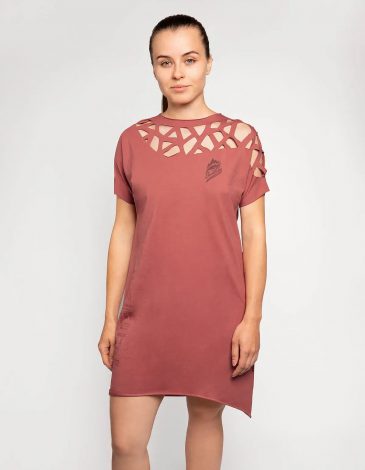 Women's Dress Sophia. Color terracotta. .