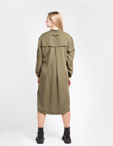 Shirt-Dress Nastusia. Color khaki. .