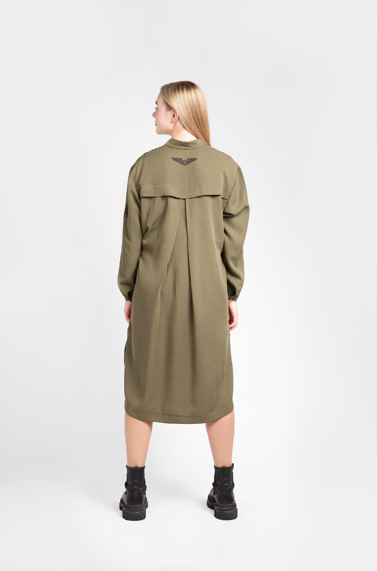 Long sales khaki dress