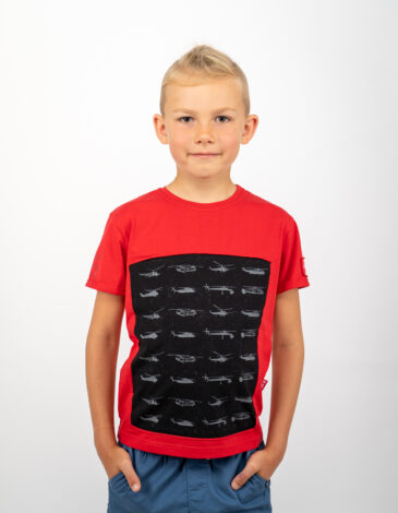 Kids T-Shirt Sikorsky. Color red. .