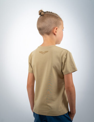 Kids T-Shirt Born In Ukraine. Color sand. .