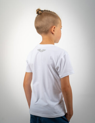 Kids T-Shirt Lion (Roundel). Color white. .