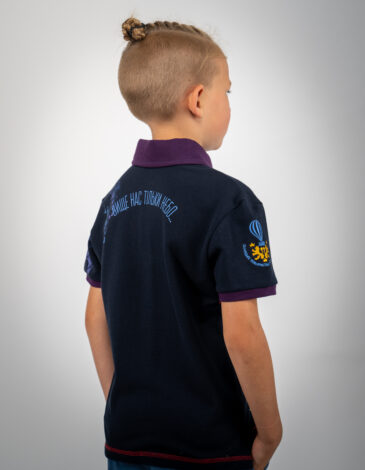 Kids Polo Shirt Balloon. Color dark blue. .