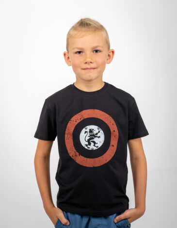 Kids T-Shirt Lion (Roundel). Color black. 1.