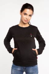 Women's Sweatshirt Ua. Three-cord thread fabric: 77% cotton, 23% polyester.