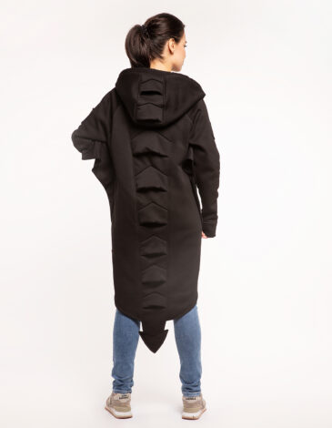 Women's Hoodie Dragon. Color black. Unisex hoodie (men’s sizes).